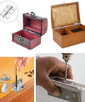Ten Piece 2 Inch Stainless Steel Folding Hinges For Cabinet And Closet Doors Heavy Duty Rust Proof Silver Finish used in wooden boxes.