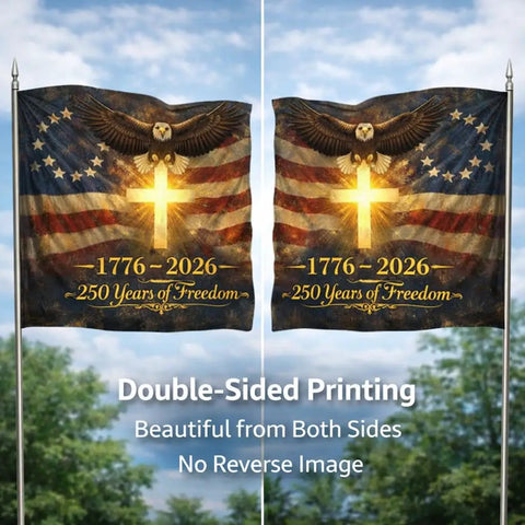 Three By Five Foot Double Sided 3 Ply Outdoor American Flag For 250th Anniversary We The People 1776 2026 Patriotic Yard And House Banner For Fourth Of July Durable Outdoor Use With Reinforced Edges And Fade Resistant Finish
