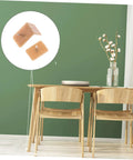 Slick Glide Furniture Slider Pads Two Hundred Pack for Hardwood Floors shown attached to a wooden chair leg to prevent scratches.
