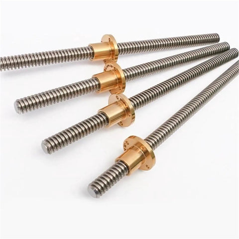 Road Proven Heavy Duty T16 Left Hand Trapezoidal Lead Screw Paired With Durable Brass Nut Delivers Slick Linear Motion Low Friction Operation Top Shelf Gear For 3D Printer Cnc 900 Mm