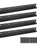 Set of 4 Heavy Duty Stainless Steel L Bracket Corner Brace For Wood Black Large Angle Brackets With 90 Degree Joint and screws