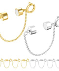 8 Piece Magnetic Bracelet Clasp Set With Safety Chain No Slip Gold And Silver Extender Converter Magnetic Clasps For Women Jewelry Making And Replacement Closures