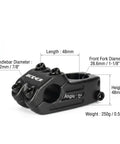 22.2Mm Aluminum Forged Bike Stem, 48Mm Length, 0 Degree, 7/8 Inch Handlebar, Fits E Bike Dirt Pit BMX MTB, Sand Blasted Finish