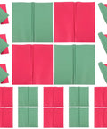 Pearlescent Floral Wrapping Paper Sheets Set 20 Pack Boss Level Breathable And Cuttable Design in assorted green and red colors