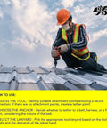 Heavy Duty Tool Lanyard With Buckle Strap Clip Bungee Cord And Screw Lock Carabiner For Fall Protection on roof work