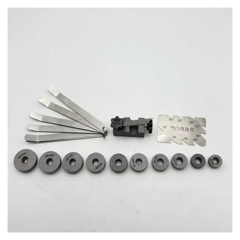 Heavy Duty 20-40mm Valve Seat Diamond Grinding Wheel Set With Angled Ruler And Clearance Gauge For Family Cars To Fix Minor Engine Glitches On The Fly, metal kit