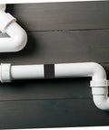Heavy Duty Waterproof Leak Repair Tape For Plumbing, Strong Adhesive Rubber Sealant on white PVC pipe joint and corner