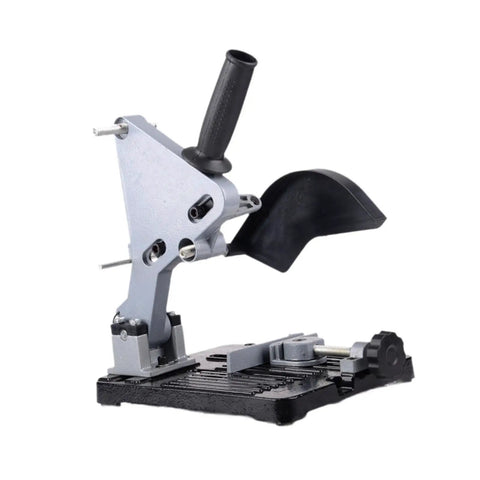 Angle Grinder Stand Base Bracket Holder with Cast Iron Construction Anti Vibration Mount Sparks Shield for tough jobs.
