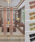 H Shaped Glass Sliding Barn Door Handle Pull For 14mm Thick Doors Interior Exterior Entrance Dope Modern Door Pull Bar For Shower Hotel Mall And More Easy Install shown in multiple finishes