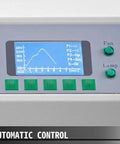 Control panel of Automatic Reflow Soldering Machine For PCB With SMD SMT BGA Rework Station, showing temperature graph and buttons.