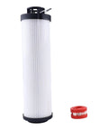 Hydraulic Filter 77353GT 77353 For Genie S60 S65 S60X S60XC S60TRAX Replacement shown with red cap, upright view