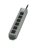 Heavy Duty 6 Outlet Metal Power Strip With 15ft Cord Mountable Wall Or Under Desk On Off Switch Cover Rugged Industrial Garage Shop Gear