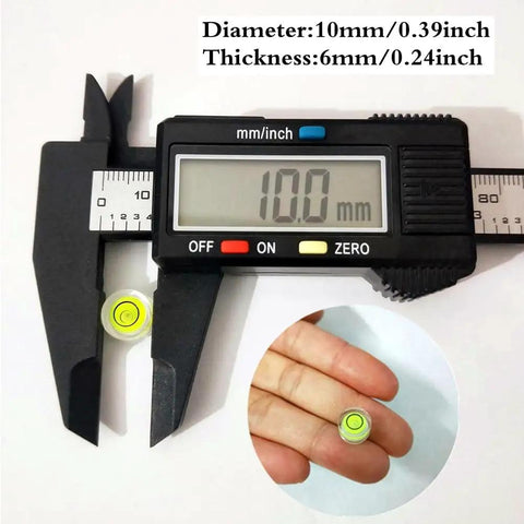 Job Site Ready 10 Pack Mini Circular Bubble Levels For Straight Line Alignment And Quick Layouts Compact Round Bullseye Spirit Gauge Delivers Knockout Precision For Weekend DIY And Pro Trades