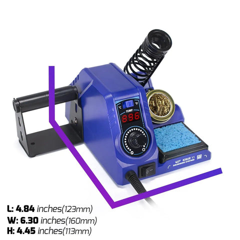Ready To Roll Soldering Station Kit With 130W Max Power And 926LED V3, compact design, includes control panel and tip holder.