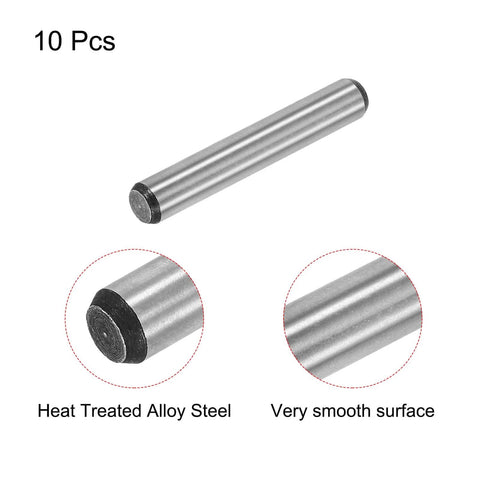 5/16 Inch Dowel Pins, 2 Inch Length, Heat Treated Alloy Steel For Extra Hardness, Bright Finish, Precise Alignment, Built To Last