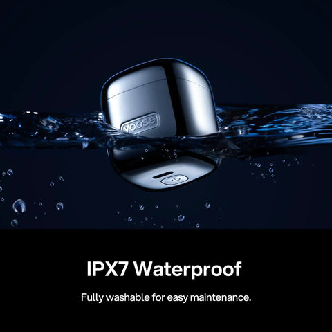 2-In-1 Grooming Tool for Men Mini Electric Shaver and Nose Hair Trimmer shown underwater, demonstrating IPX7 waterproof design