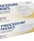 Box of 50 Made In USA 3 Layer Disposable Face Masks Bulk Pack 500 Count 6.69 Inches Long By 3.74 Inches Wide With Ear Loop