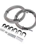 Premium Fuel Line Kit AP02 QFF0015SS For Chevy Cobalt HHR Ion G5 2005-2010 Reliable Direct Fit Replacement Hose Assembly That Keeps Your Ride Running Smooth And Safe Down The Road. braided stainless fuel hose kit with clamps, washers, and fittings