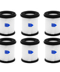 Six Pack HEPA Filter Replacement For N5S N5T S6T S6P Pro S610 TMA T120 T121 T151 shown in a set of six with mesh wrap