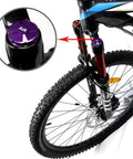 CNC Aluminum Mountain Bike Fork Valve Cover Upgrade Front Fork Cap Protector Beefed Up Lightweight Durable Alloy Shield for MTB Replacement Part High Strength Dust Proof Shock Resistant Easy Install Purper Purple Color
