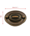 4 Pcs Antique Brass Bail Drawer Pulls Oval Drop Swing Handles For Dresser And Cabinet, Zinc Alloy Hardware with 2.32 Inch Hole Distance