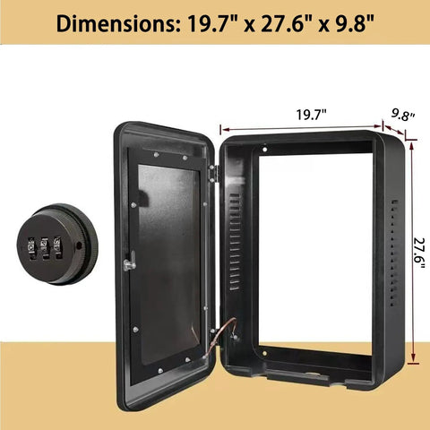 Open view of Tough Outdoor EV Charger Enclosure Box For Tesla Wall Connector Indoor Outdoor Cover With IP65 Waterproof Seal.