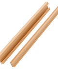 Solid As A Rock Wooden Drawer Slides Six Pack 15.7 Inch Center Tracks With Metal Rollers Heavy Duty Dresser Slider Kit showing two wooden glides.