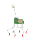 Wind Up Office Desk Pet Toy For Home And Work Cute Dancing Companion with wire legs and green body