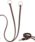 Western Leather Horse Training Fork With Girth Attachment 1 Inch Wide By 28 Inches Long Ride Ready Training Tool in brown leather