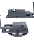 Heavy Duty Rotatable Milling Machine Bench Vice in 5, 6, Or 8 Inch Sizes showcasing a durable hardened steel frame with quick tool change.