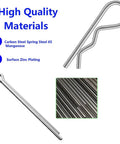 Do It All Cotter Pins And Hair Pins Kit 300 Pcs Zinc Plated Steel Fastener Set In A Handy Plastic Box Multiple Sizes For Auto Home And DIY Repairs For Projects And Everyday Maintenance showing cotter and hair pins with zinc plating and steel material.