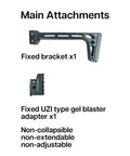 Fixed Mini Stock Bracket For Gel Blaster Crafted From High Grade Nylon Rugged Yet Light Secures With Two M5 Screws On A Picatinny Rail