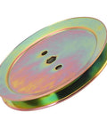 Heavy Duty Mower Spindle Drive Pulley For 100 Series Lawn Deck with steel finish, designed for D105 and D110 models.