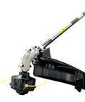 Gas String Trimmer Attachment With Tool Set For Curved And Straight Shaft Trimmers, shown close-up with durable head