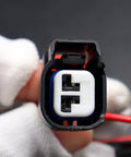 Front view of the Two Pack 2 Pin Side Marker Light Connector Pigtail For 2015 2020 Chevrolet Camaro Harness Wiring Plug 34062-0028