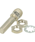 2 Millimeter Proximity Sensor DC 2 Wire E2E E2E Next M12 Connector IEC Arrangement Normally Open Shielded Plug And Play Ready Polarity Standard Frequency Standard Length threaded metal sensor with lock nuts and washer