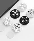 Self Adhesive Caster Wheels With 360 Degree Swivel Stainless Steel Rollers Low Profile Design For Kitchen Appliances Black Eight Pack