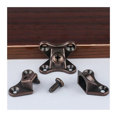 50 Pcs Galvanized White L Shaped Corner Brackets For Furniture With Removable Swivel Design And Flush Mount Screws built tough components arranged on surface.