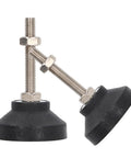M8 Leveling Mounts Adjustable Furniture Foot Pads With Rubber Base shown from the side angle