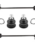 4 Piece Ball Joint Sway Bar Link Set For Hyundai Santa Fe 2007 2012 And Kia Sorento 2011 2013 Front Left Right Replacement Kit With Plug And Play Fit And Rugged Durable Build K90375 K750204 K750205, 4-piece suspension links and boots
