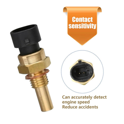 GKmow engine temperature sensor (ECT) with brass body and black plastic connector.