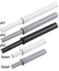 5 Pack Concealed Cabinet Push To Open Rebounders Killing Door Slam Noise For Kitchen Drawers And Furniture Doors Smooth Quiet Touch Release Hardware Easy Install Setup in assorted colors.