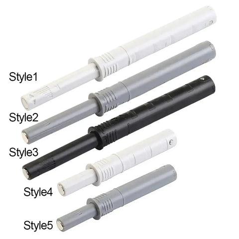 5 Pack Concealed Cabinet Push To Open Rebounders Killing Door Slam Noise For Kitchen Drawers And Furniture Doors Smooth Quiet Touch Release Hardware Easy Install Setup in assorted colors.
