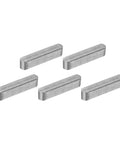 Five Pack Round Ended Feather Keys 5 x 5 x 25mm Carbon Steel Shaft Key Stock For Machine Keyways Set Of 5 on white background