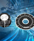 Knurled Potentiometer Knobs Set Five Pcs Pro Grade Volume Control Dials With Digital Scale Plates Easy Install Smooth Fit
