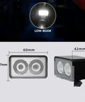 Front Light With Integrated Horn For E Bikes And Scooters, Waterproof 3 Pin Male Connector, 36V And 48V Compatible, black casing