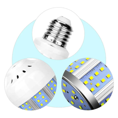 2 Pack 40W LED Corn Light Bulbs 4000 Lumens 6500K Cool White Daylight E26 E27 Base Indoor Outdoor Use Energy Saving