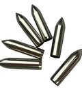 Glue On Field Points For Archery 12 Pack Stainless Steel Tips For 6mm Wooden Bamboo Arrows 7mm OD 6mm ID 1.181 Inch Long
