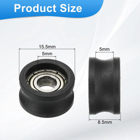 U Type Nylon Guide Rollers Roll With Bangin Smooth Glide Across Sliding Tracks And Belt Systems Dead Solid Build Quality shown with dimensions.