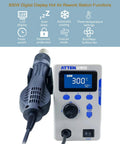 800W Hot Air Gun Soldering Station With LCD Display Auto Sleep Fast Desoldering Rework System Includes 4 Nozzles Adjustable Airflow